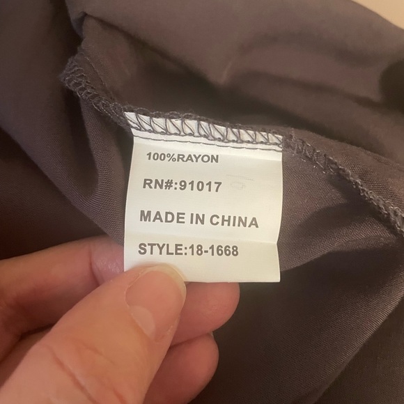 Luna Moon Womens Embroidered Gray Tunic Size Large Boho, oversized, festival - Picture 5 of 8